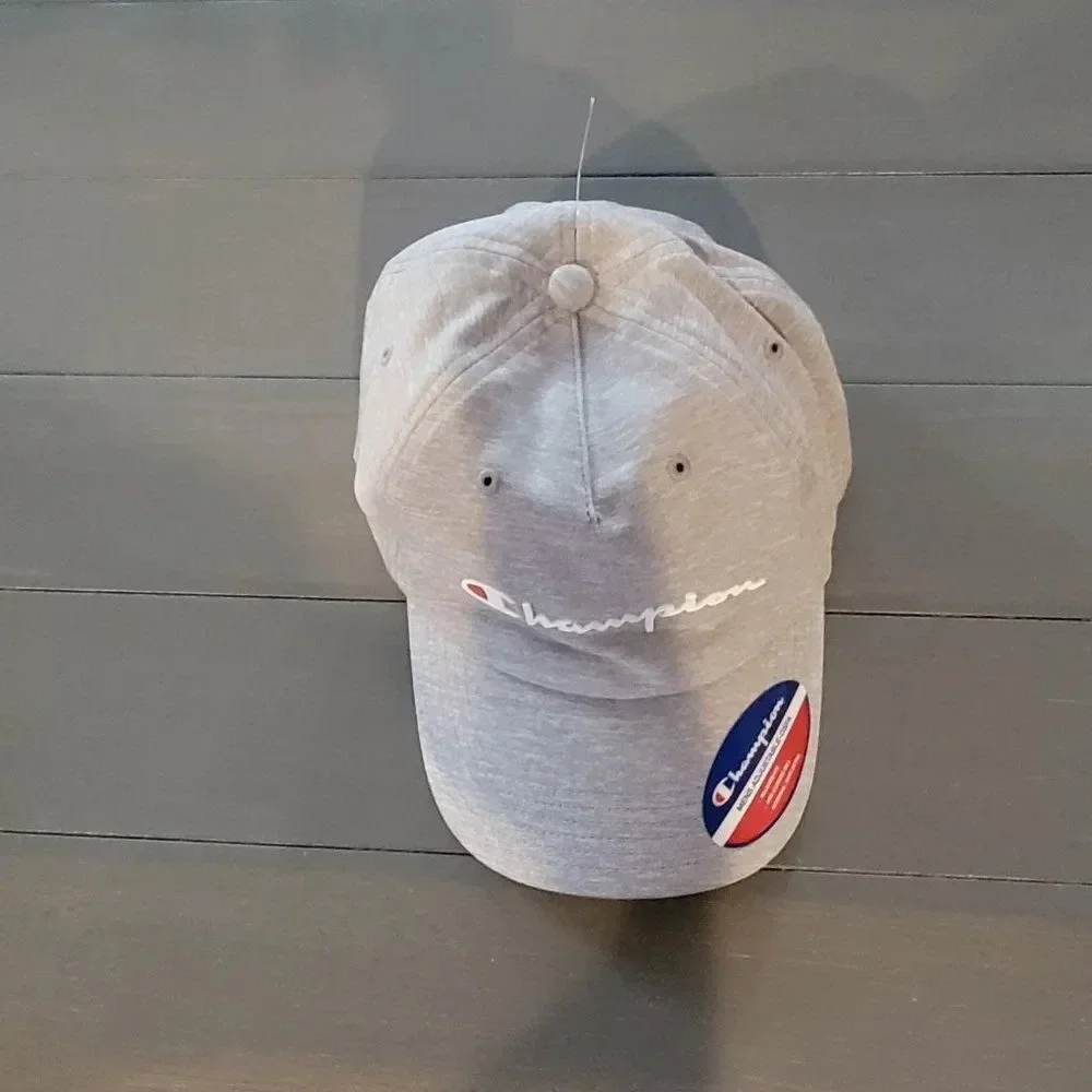 Champion Men's Unisex Gray Adjustable Relaxed Fit Hat Cap - OSFA
